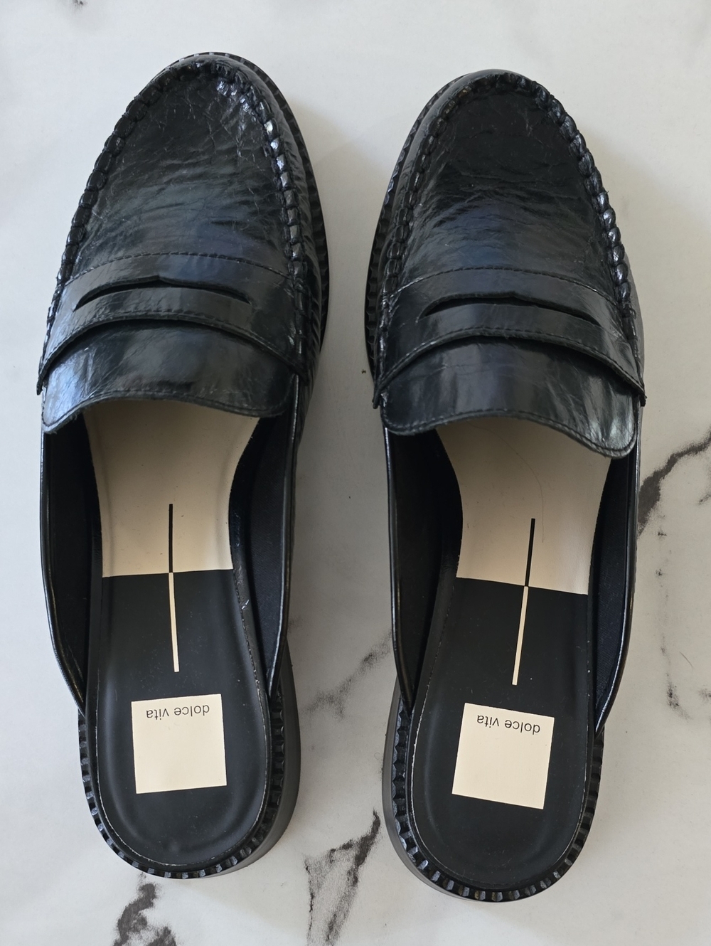 Dolce Vita Black Patent Penny Loafers